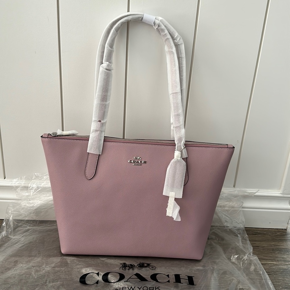 Brand New Coach City Tote, Silver/Ice Purple